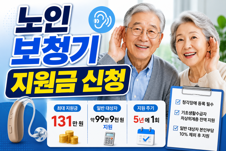 2026년 노인 보청기 및 보행기 지원 보청기 정부지원금 신청 방법